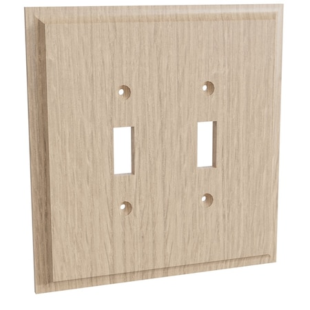 Designs Of Distinction Double Light Switch Plate - White Oak 01451001WK1